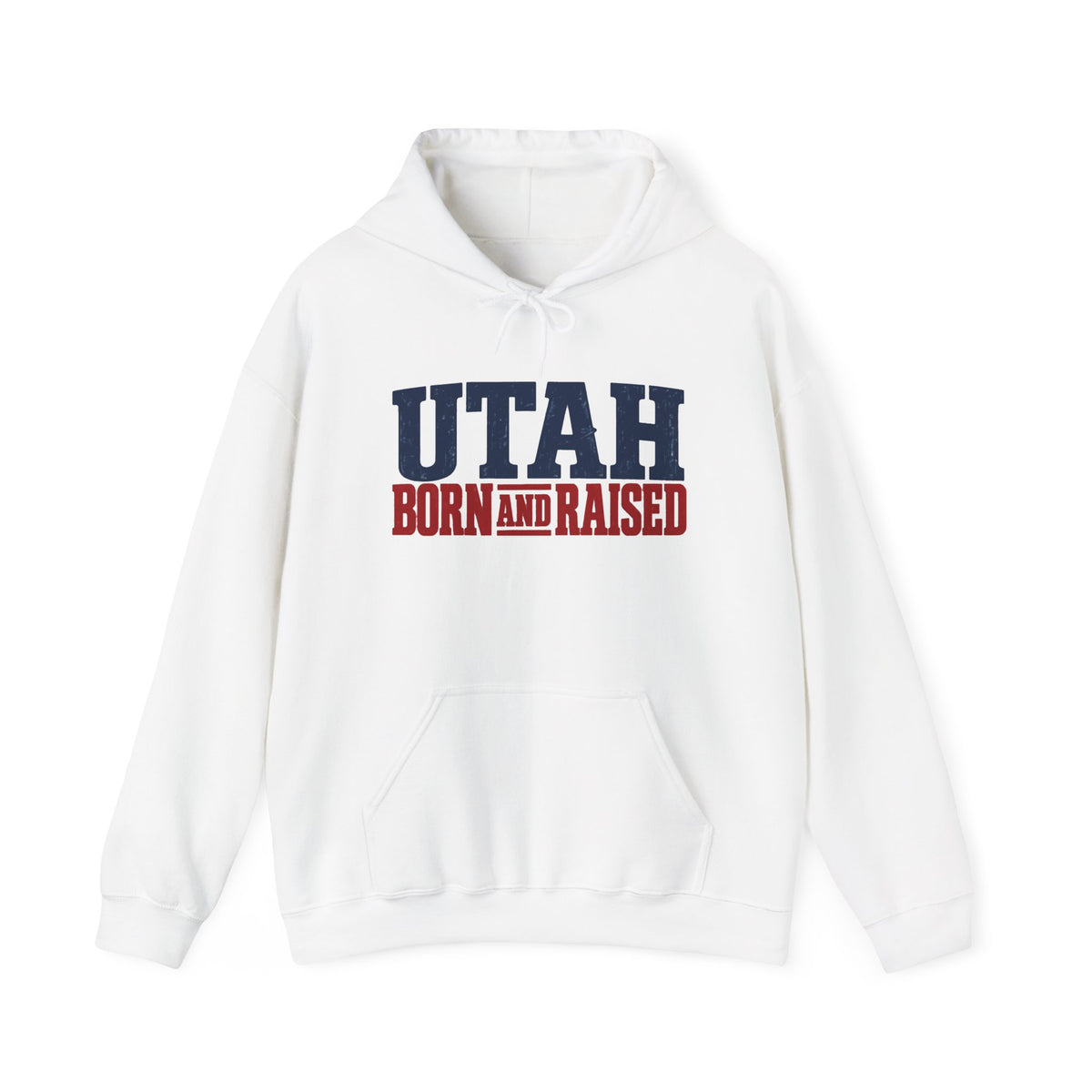 Utah Born and Raised Mountain West Style Unisex Hoodie Graphic