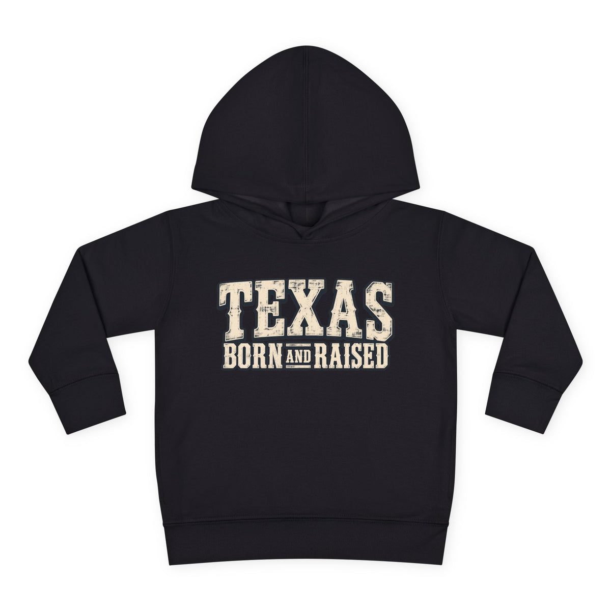 Texas Born and Raised Old-School Ranch Heritage Unisex Toddler Pullover Fleece Hoodie