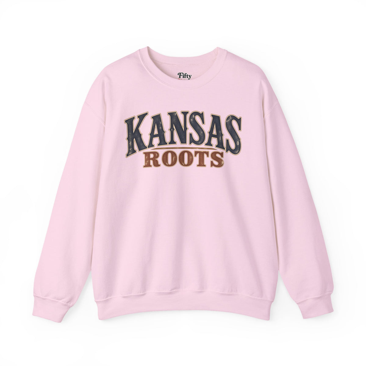 Kansas Roots Unisex Crewneck Sweatshirt State Name Graphic