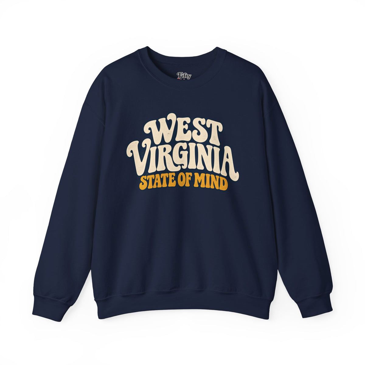 West Virginia State of Mind Unisex Crewneck Sweatshirt State Name Graphic