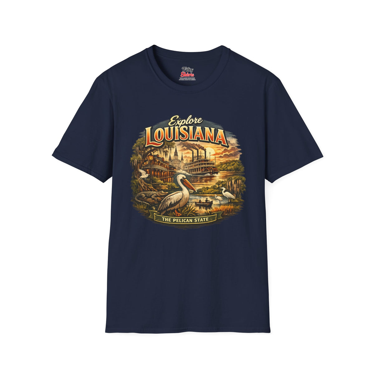 Explore Louisiana Unisex Softstyle T Shirt State Pride Graphic Tee Collections FS03
