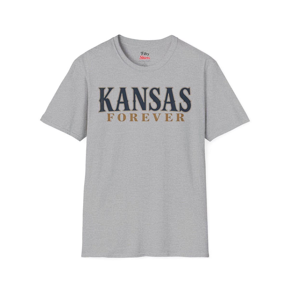 Kansas Forever Unisex Softstyle T Shirt State Name Graphic Tee