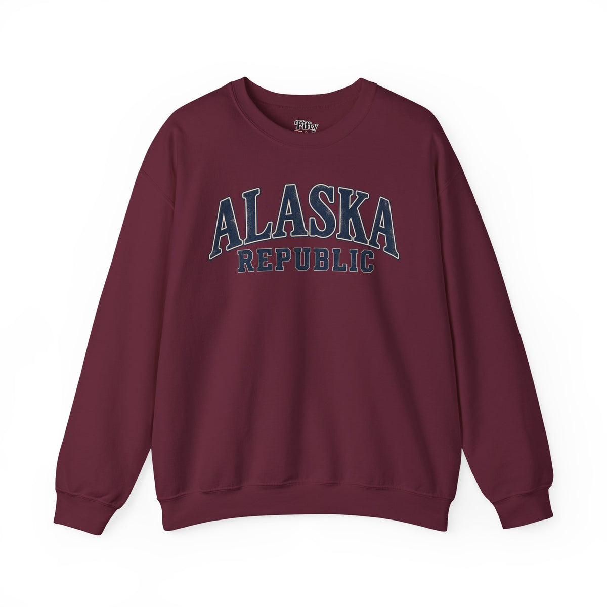 Alaska Republic Unisex Crewneck Sweatshirt State Name Graphic