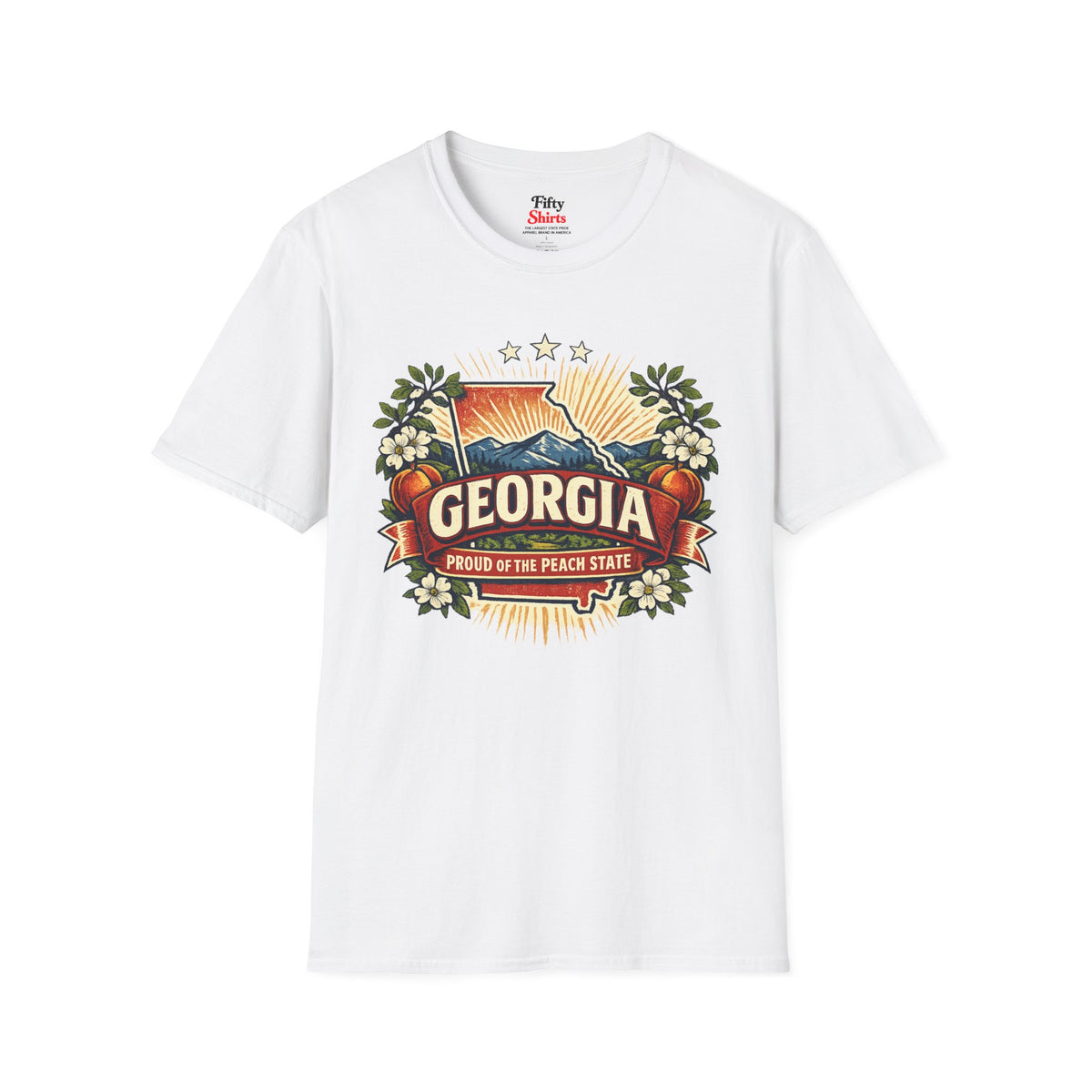 Georgia State Pride Unisex Softstyle T Shirt State Pride Graphic Tee Collections FS03