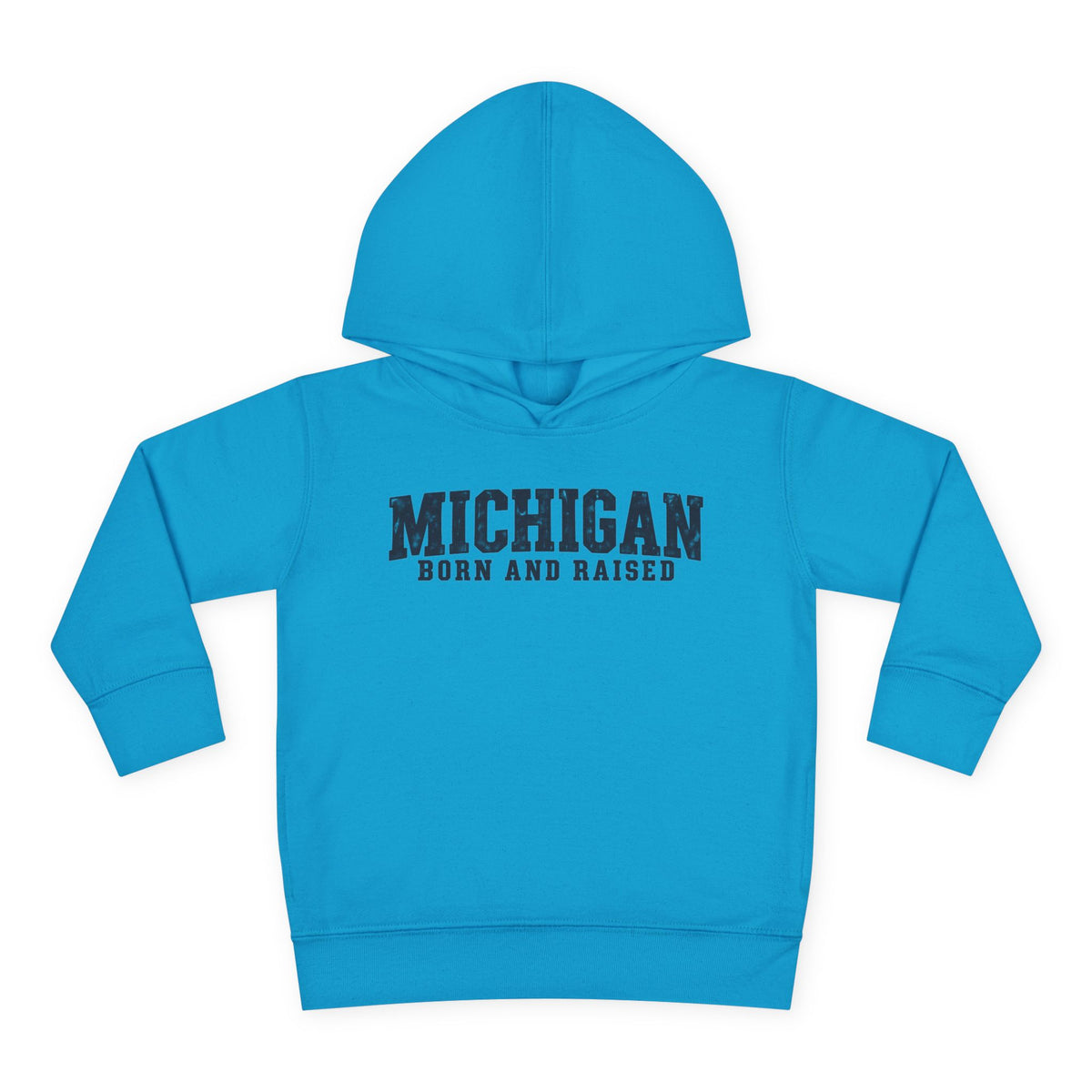Michigan Born and Raised Rustic Midwest Unisex Toddler Pullover Fleece Hoodie