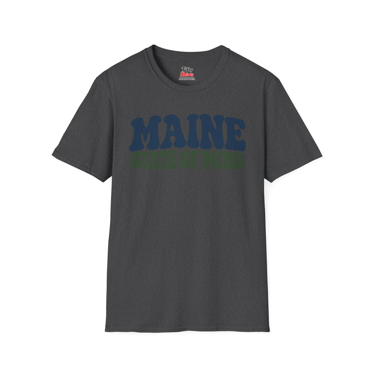 Maine State of Mind Unisex Softstyle T Shirt State Name Graphic Tee