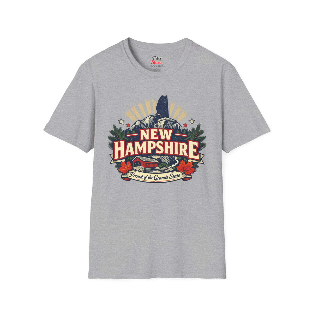 New Hampshire State Pride Unisex Softstyle T Shirt State Pride Graphic Tee Collections FS03