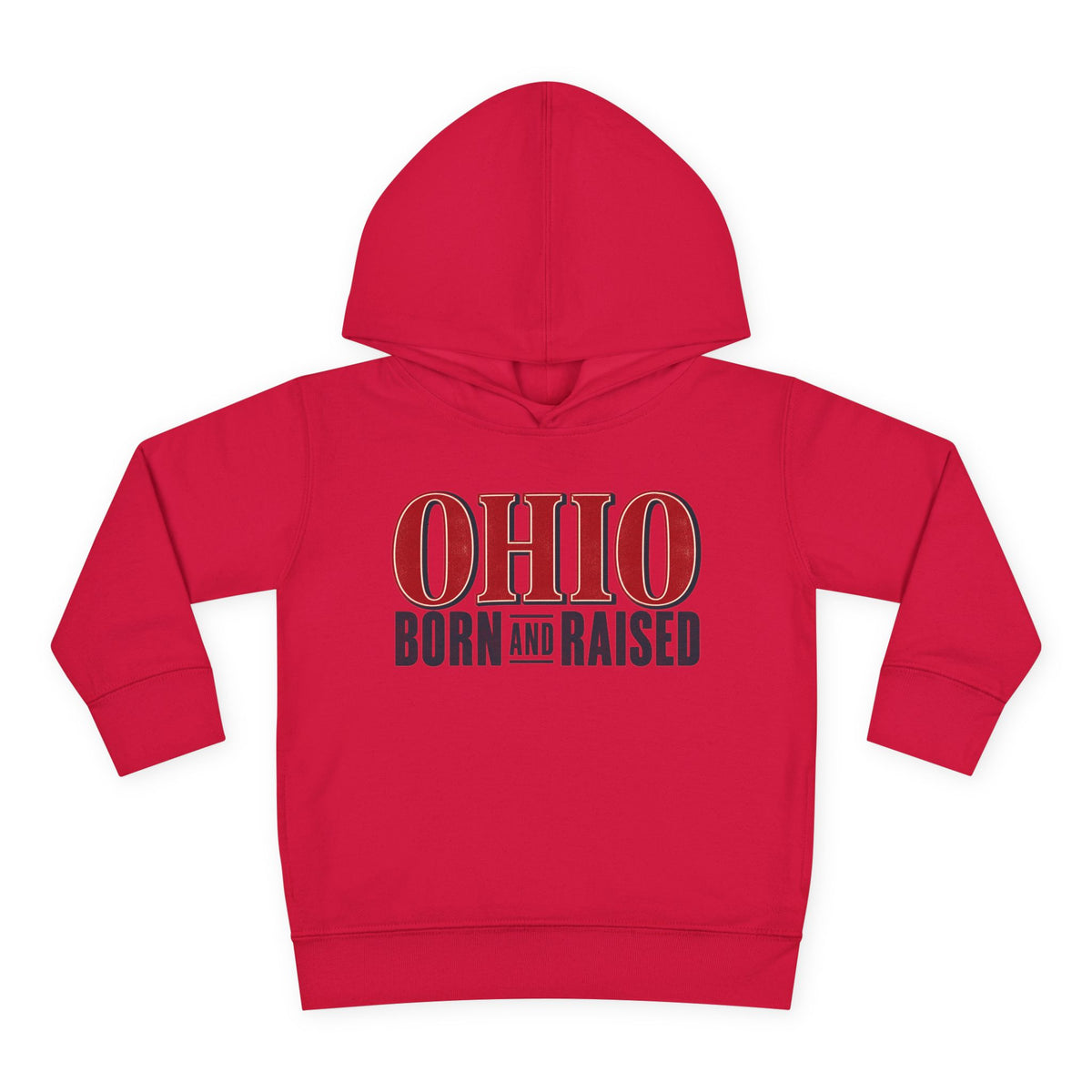 Ohio Born and Raised Premium Heritage Unisex Toddler Pullover Fleece Hoodie