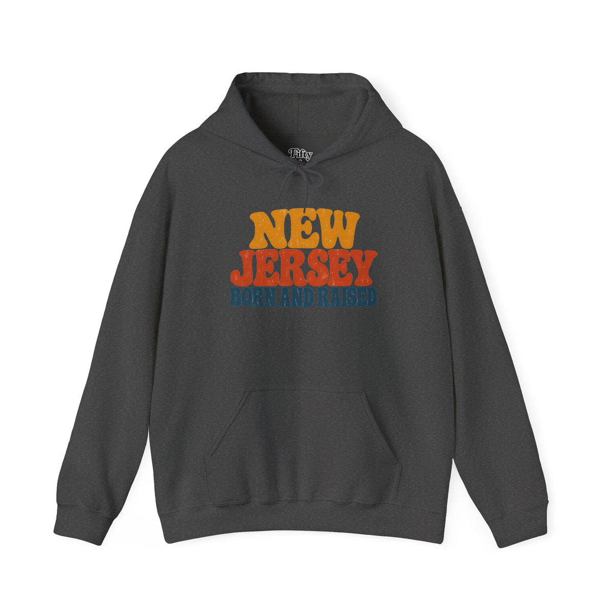 New Jersey Born and Raised Retro 1970s Unisex Hoodie Graphic