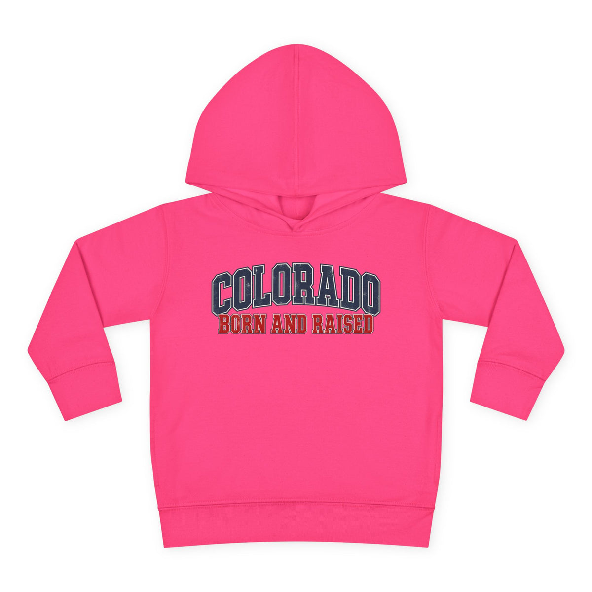 Colorado Born and Raised Collegiate Classic Unisex Toddler Pullover Fleece Hoodie