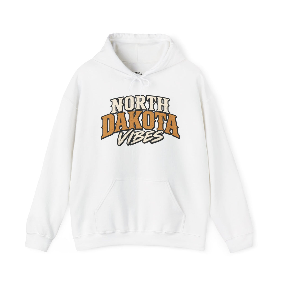North Dakota Vibes Unisex Hoodie State Name Graphic