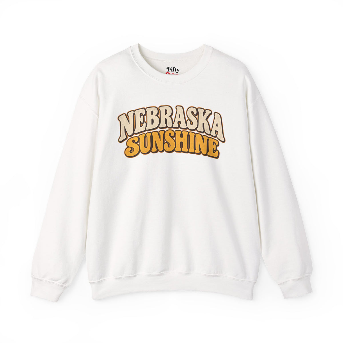 Nebraska Sunshine Unisex Crewneck Sweatshirt State Name Graphic