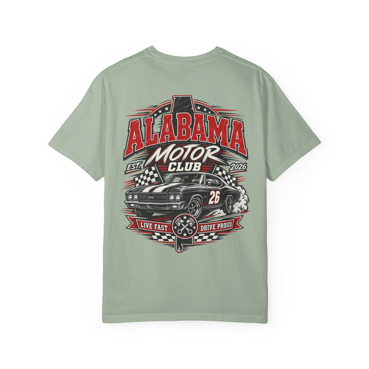 Alabama Motor Club Unisex Comfort Color 1717 Streetwear Graphic Tee
