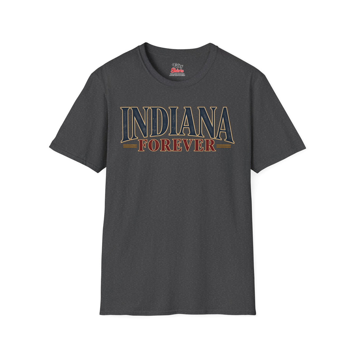 Indiana Forever Unisex Softstyle T Shirt State Name Graphic Tee