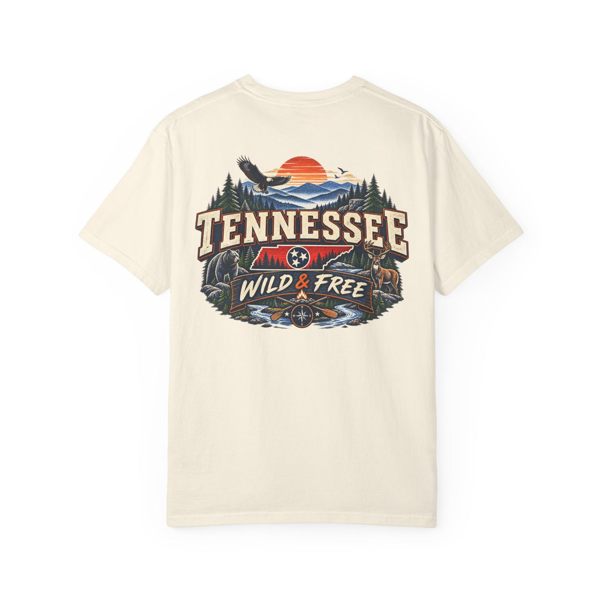 Tennessee Wild & Free Unisex Comfort Color 1717 Streetwear Graphic Tee