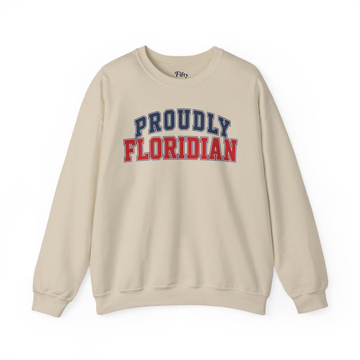 Proudly Floridian Florida Unisex Crewneck Sweatshirt State Name Graphic