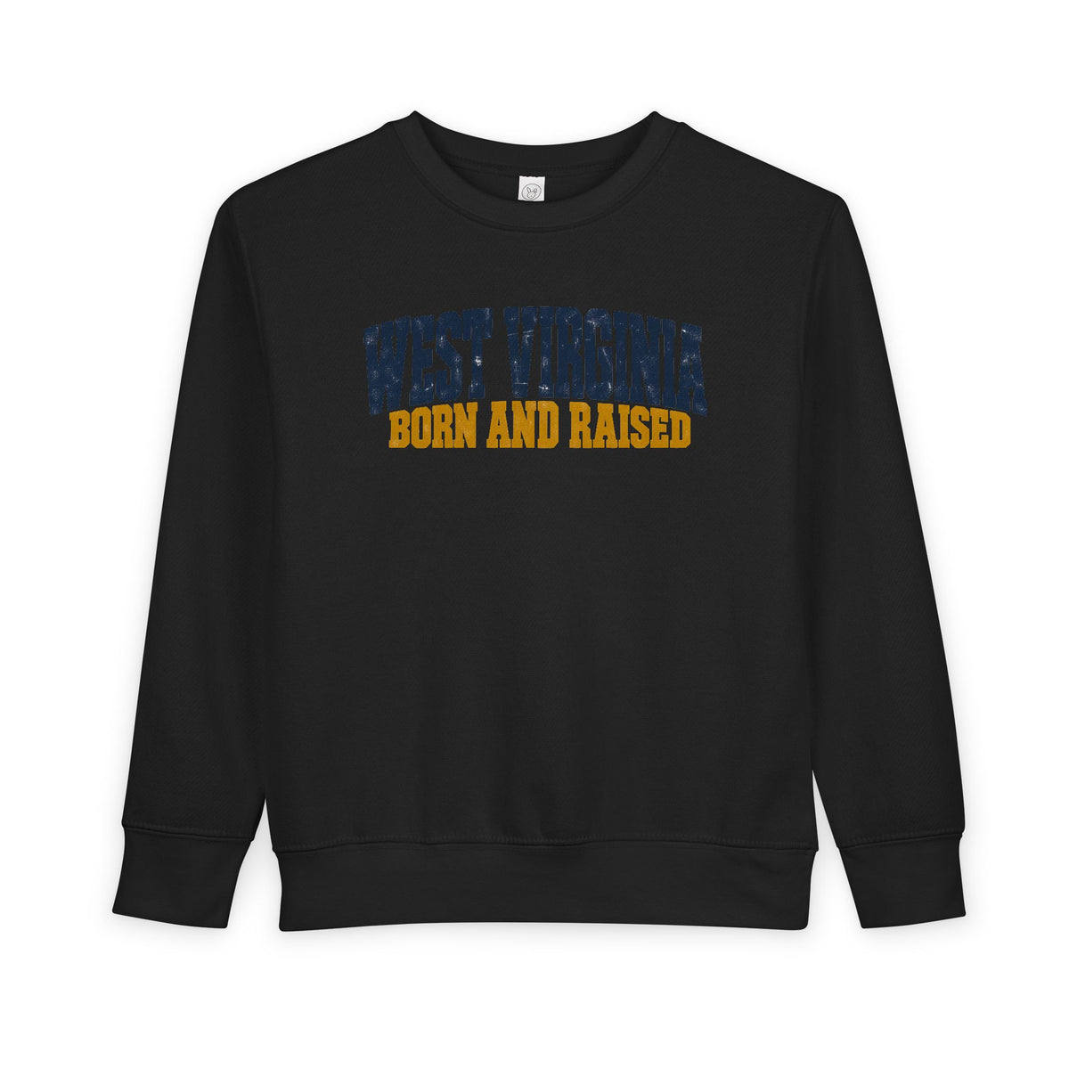 West Virginia Born and Raised Bold Workwear Unisex Toddler Sweatshirt