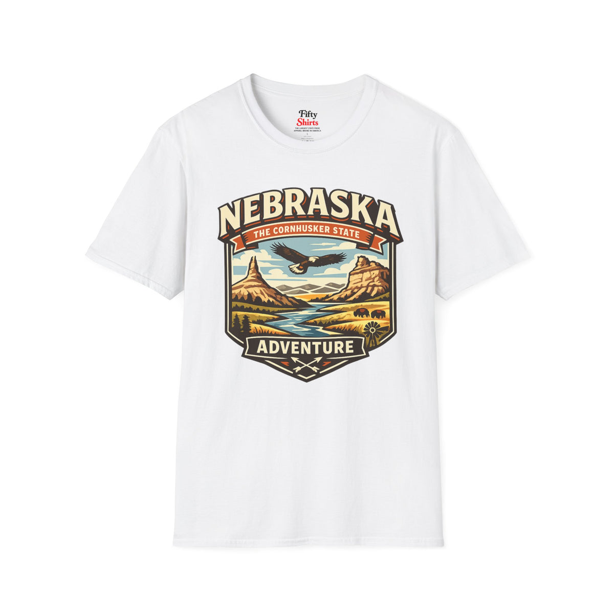 Nebraska Cornhusker State Adventure Unisex Softstyle T Shirt State Pride Graphic Tee Collections FS03