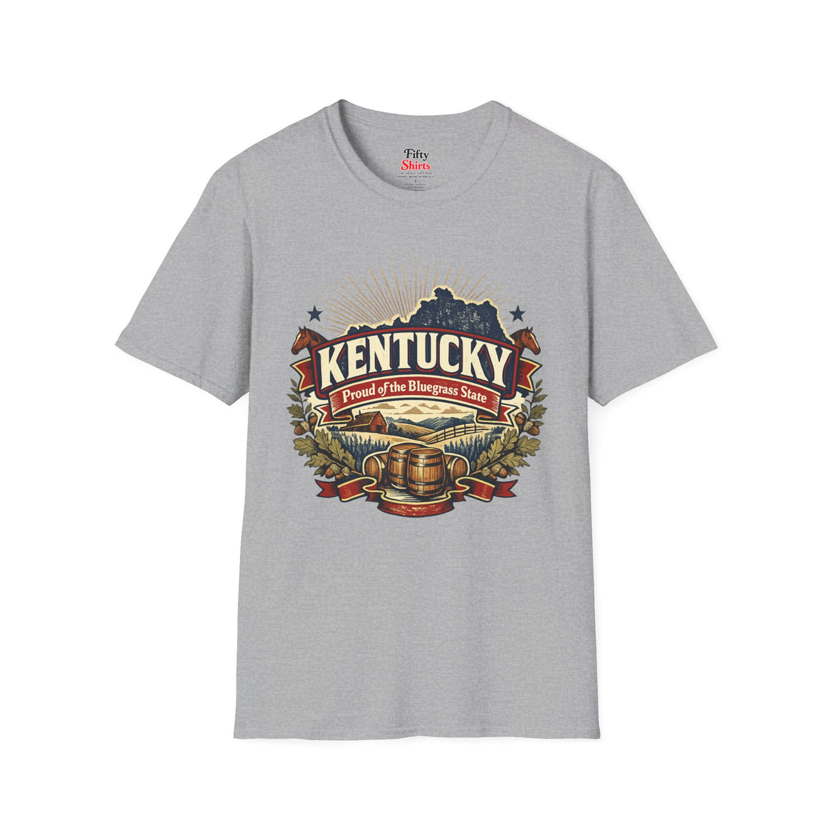Kentucky State Pride Unisex Softstyle T Shirt State Pride Graphic Tee Collections FS03