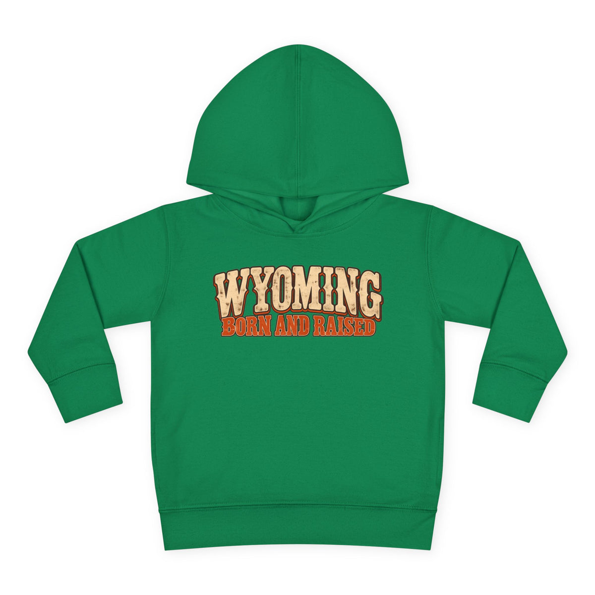 Wyoming Born and Raised Vintage 1970s Western Unisex Toddler Pullover Fleece Hoodie