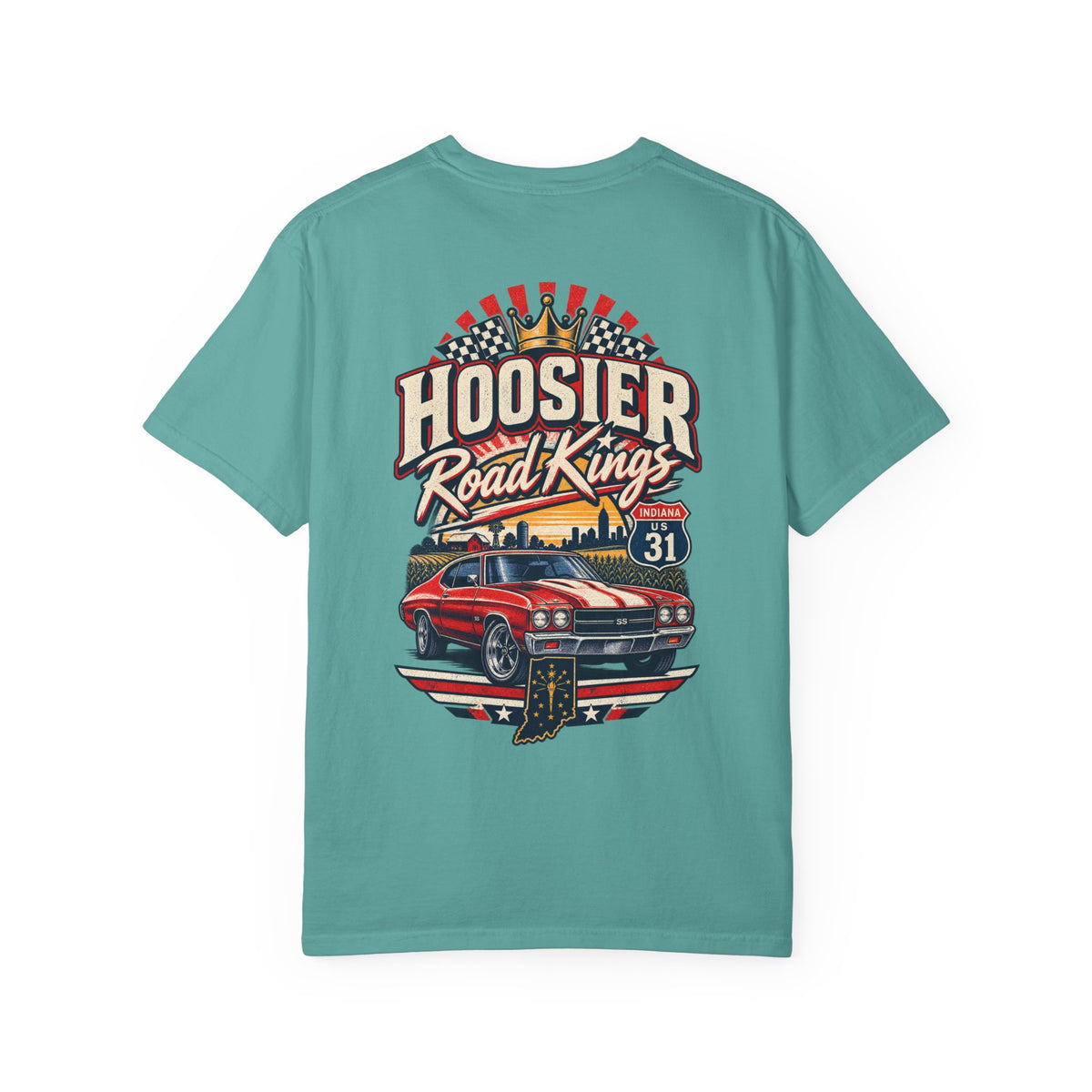 Indiana Hoosier Road Kings Unisex Comfort Color 1717 Streetwear Graphic Tee
