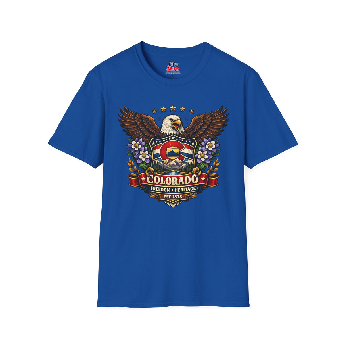 Colorado Americana Eagle Unisex Softstyle T Shirt State Pride Graphic Tee Collections FS03