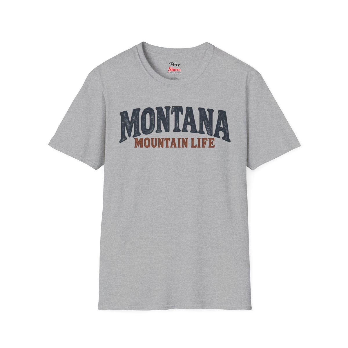 Montana Mountain Life Unisex Softstyle T Shirt State Name Graphic Tee