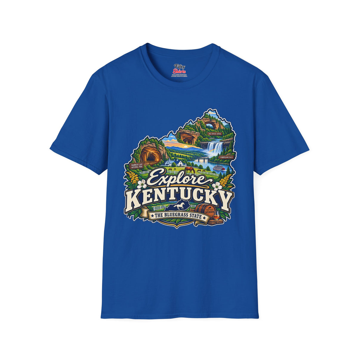 Explore Kentucky Unisex Softstyle T Shirt State Pride Graphic Tee Collections FS03