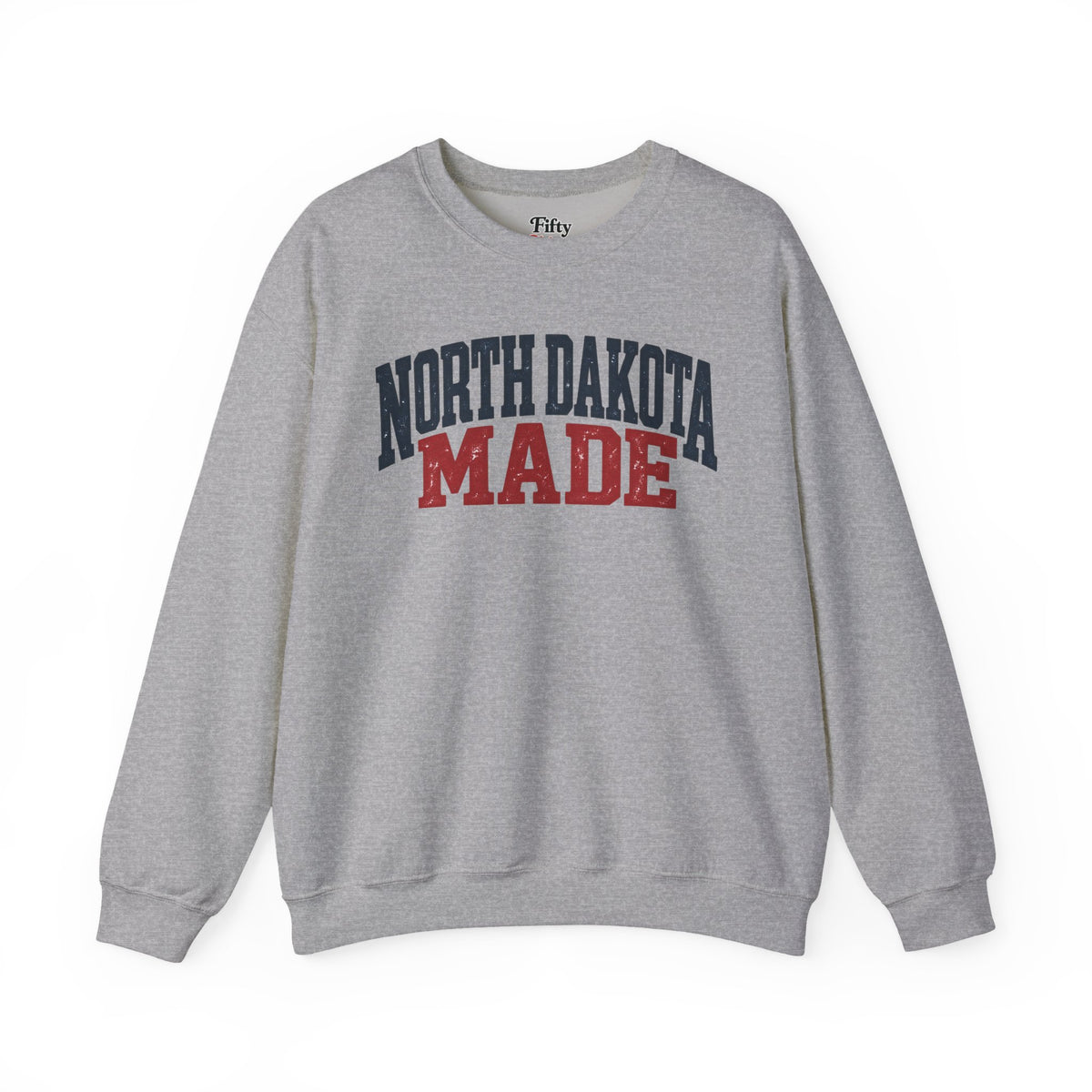 North Dakota Made Unisex Crewneck Sweatshirt State Name Graphic