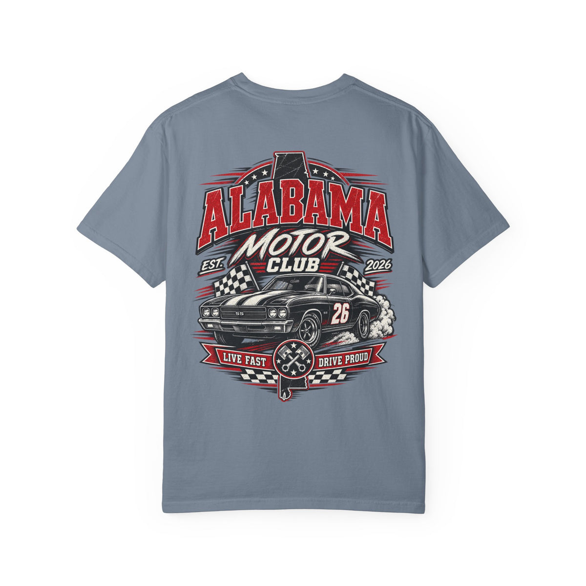 Alabama Motor Club Unisex Comfort Color 1717 Streetwear Graphic Tee