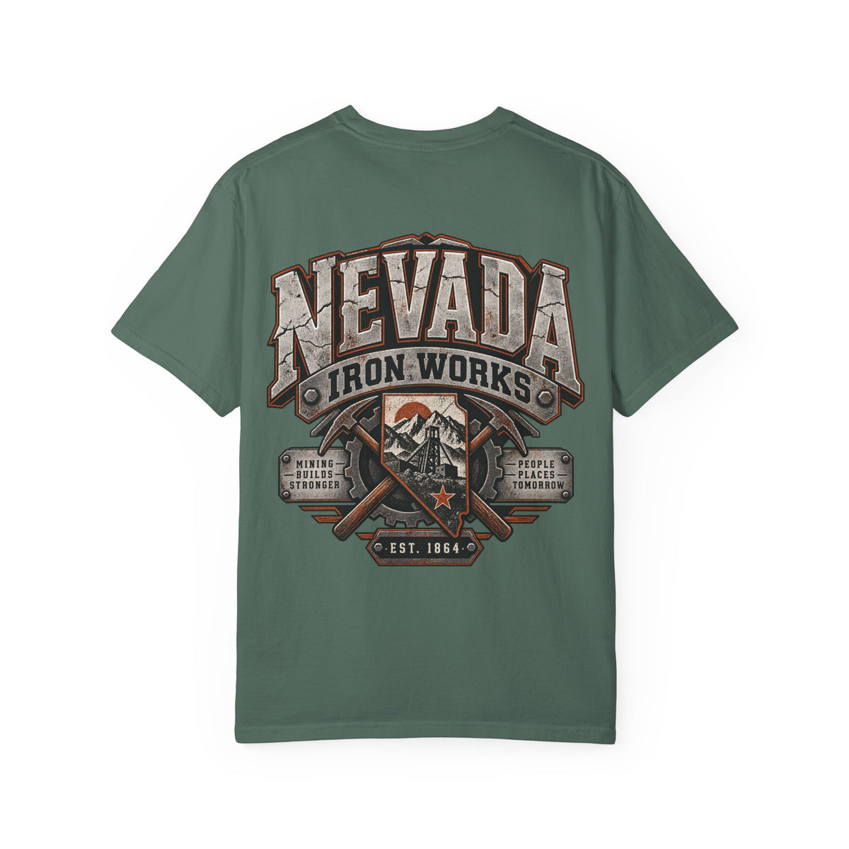 Nevada Iron Works Unisex Comfort Color 1717 Streetwear Graphic Tee
