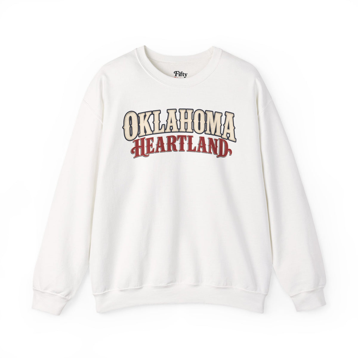 Oklahoma Heartland Unisex Crewneck Sweatshirt State Name Graphic