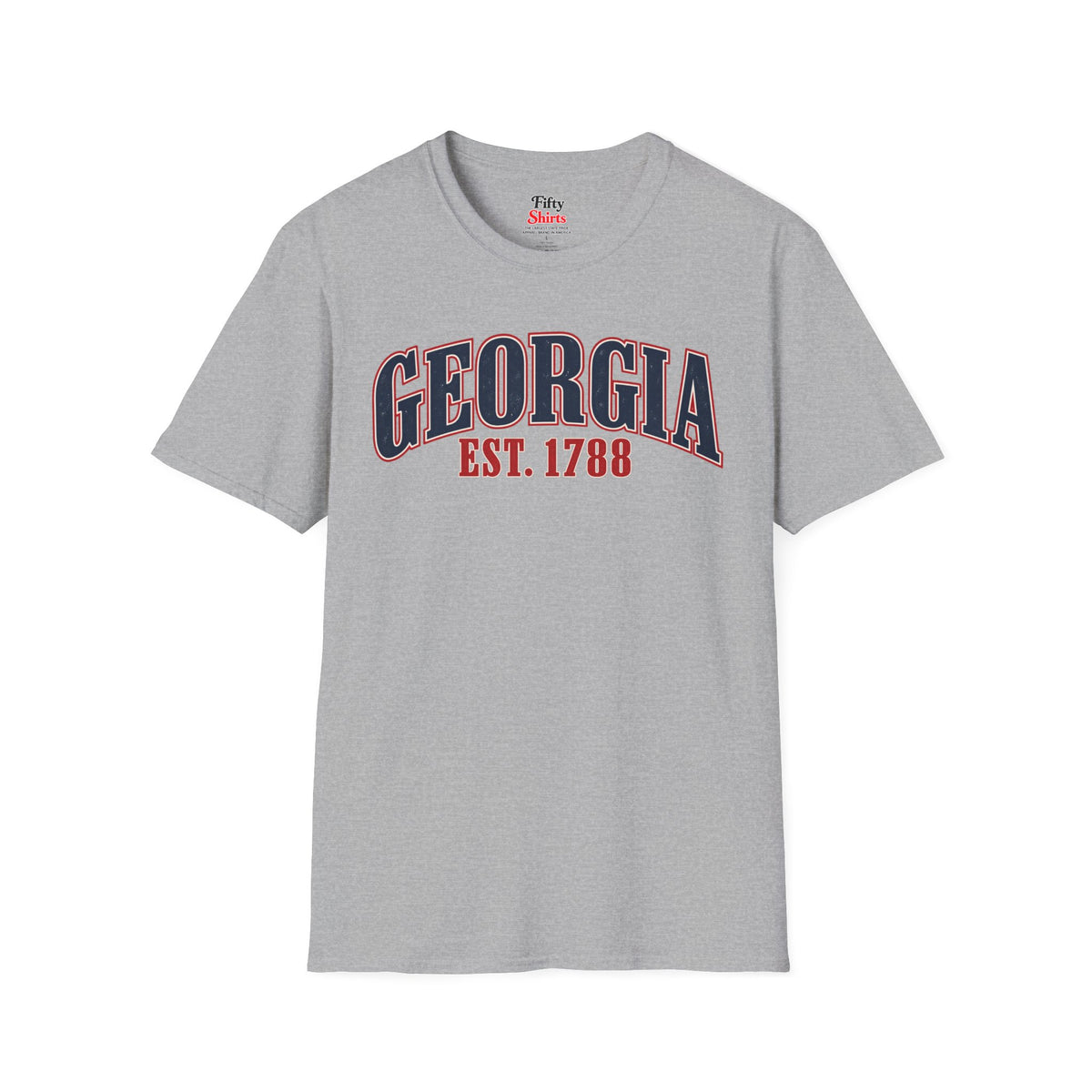 Georgia EST 1788 Unisex Softstyle T Shirt State Name Graphic Tee