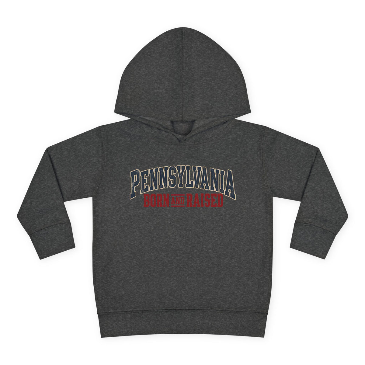 Pennsylvania Born and Raised Classic Souvenir Unisex Toddler Pullover Fleece Hoodie