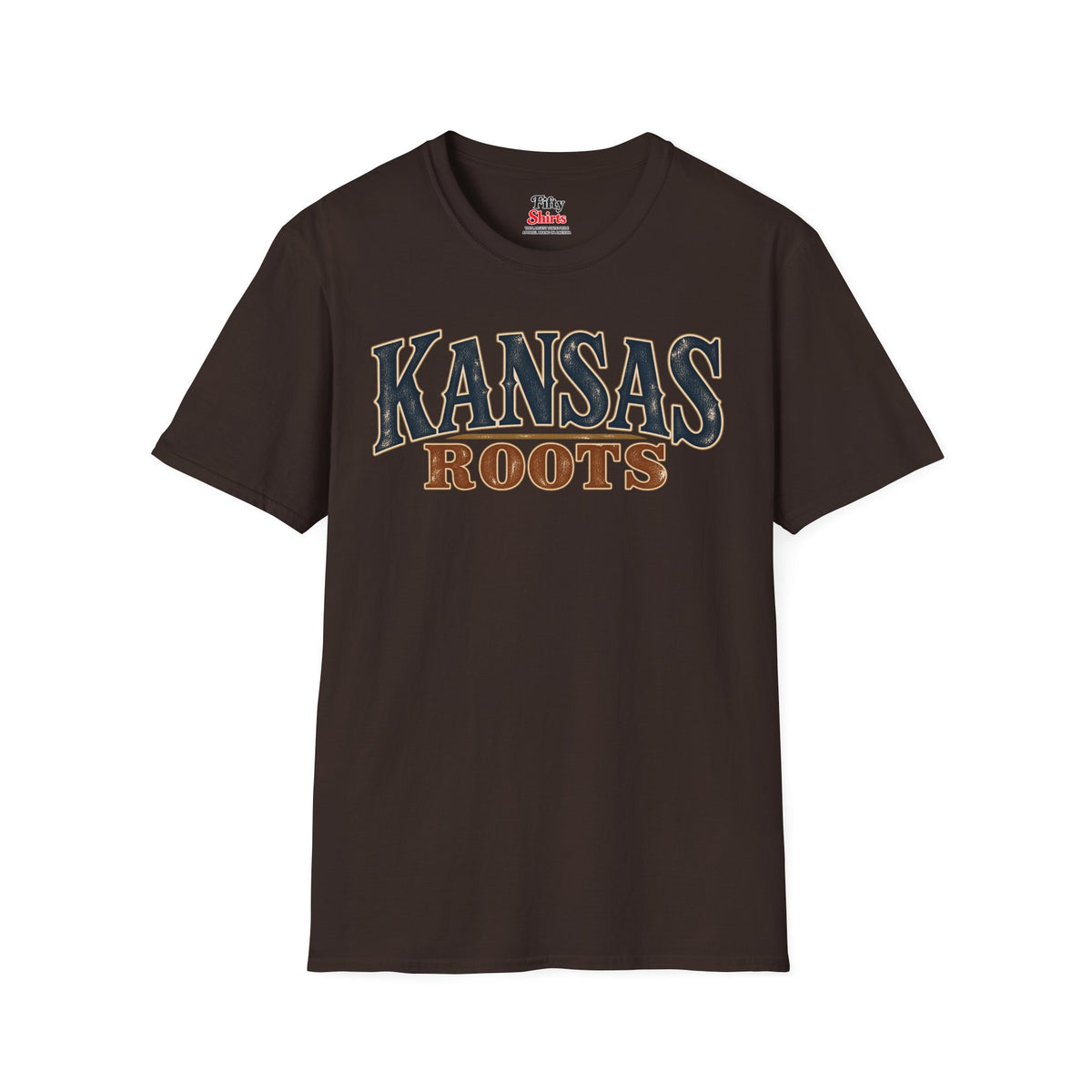 Kansas Roots Unisex Softstyle T Shirt State Name Graphic Tee