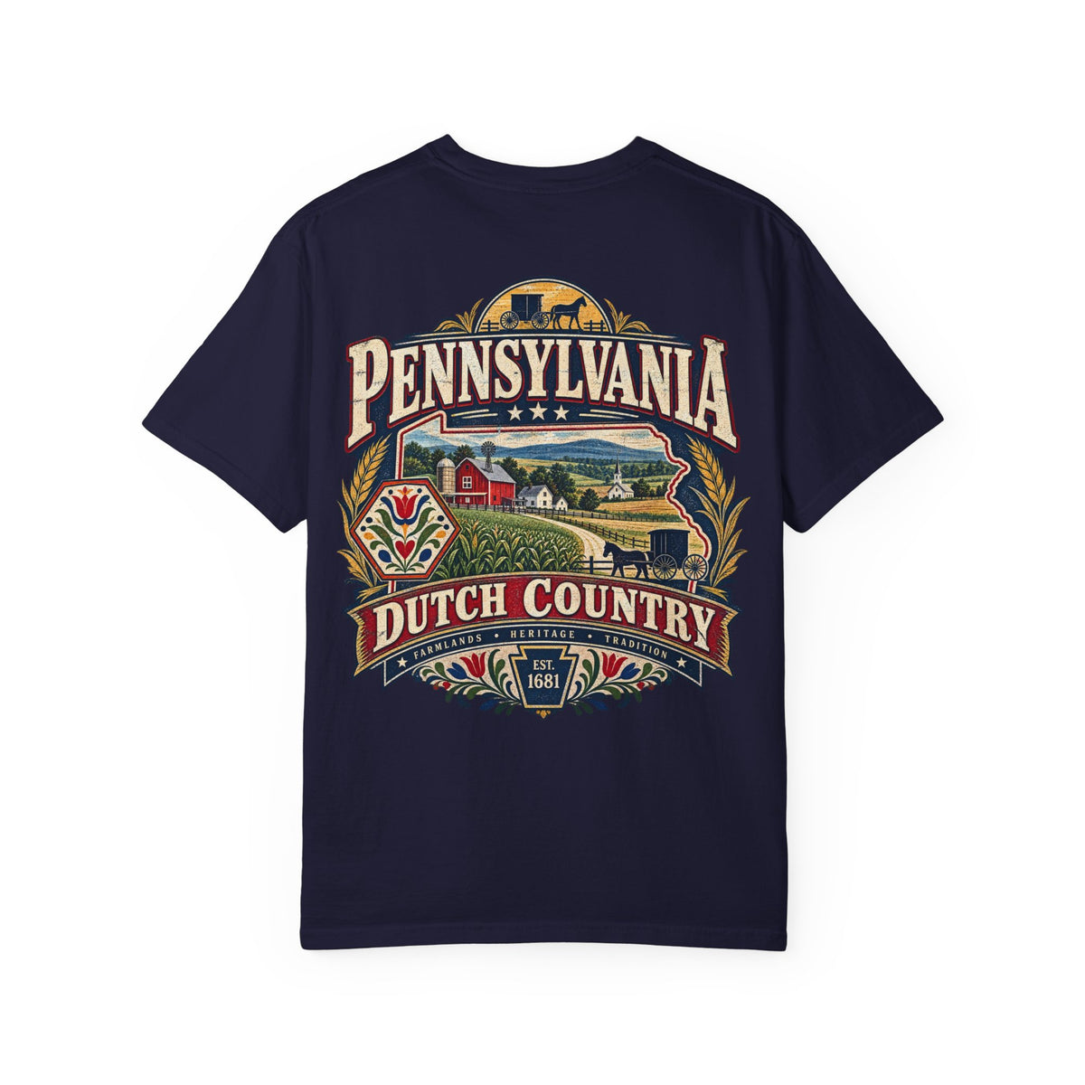 Pennsylvania Dutch Country Unisex Comfort Color 1717 Streetwear Graphic Tee