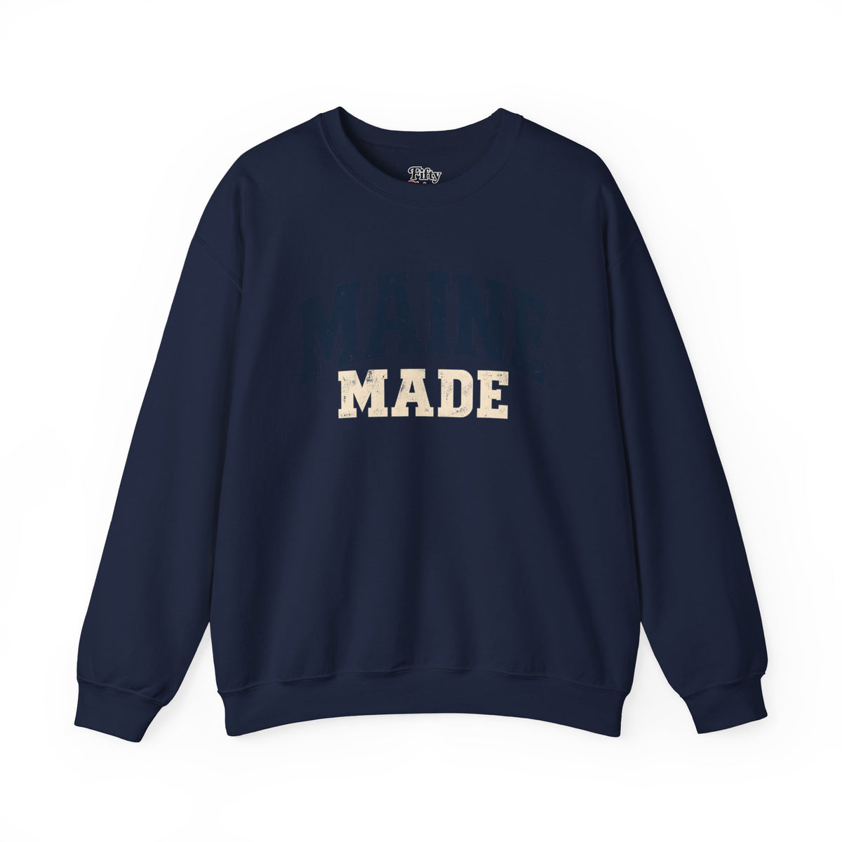 Maine Made Unisex Crewneck Sweatshirt State Name Graphic