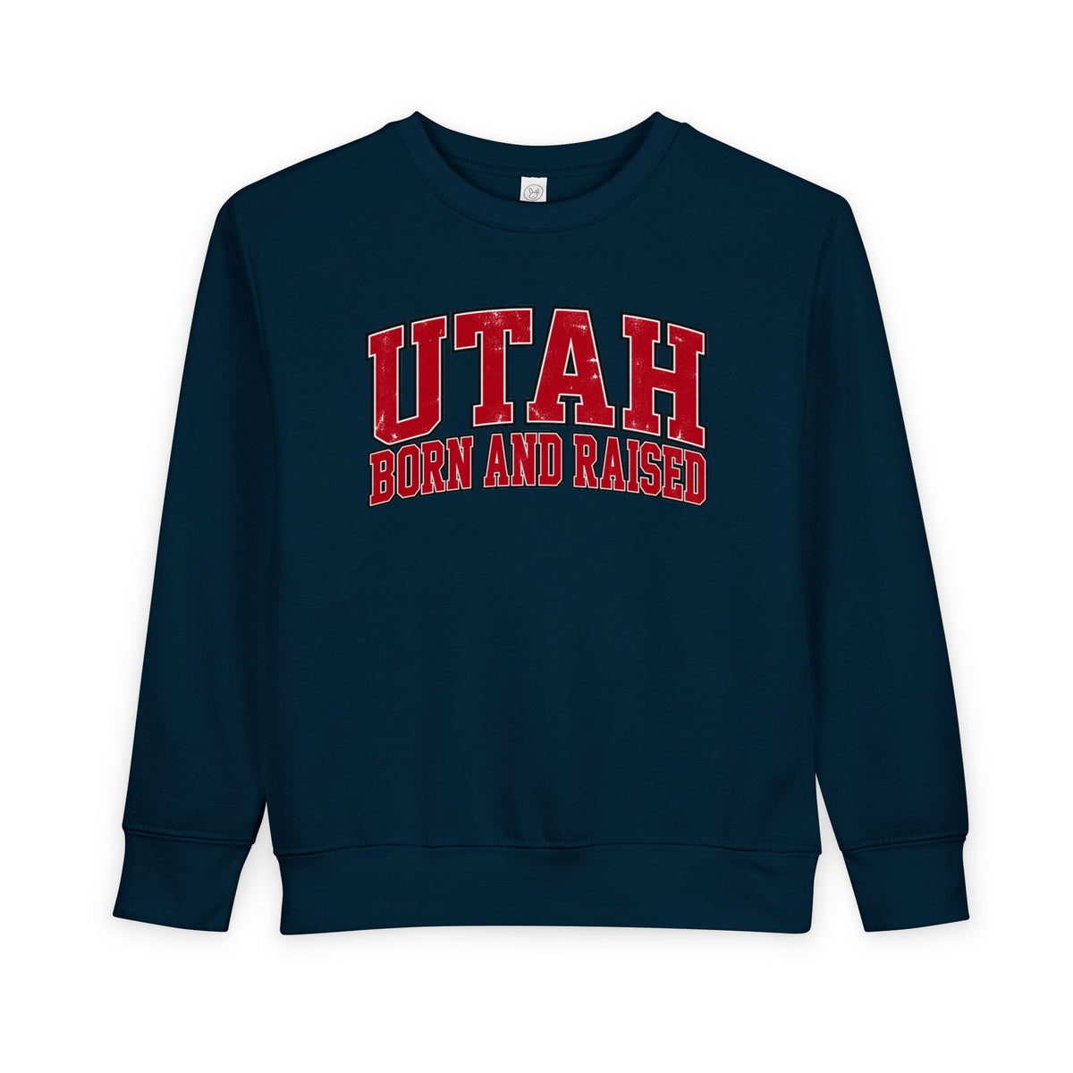 Utah Born and Raised Collegiate Classic Unisex Toddler Sweatshirt