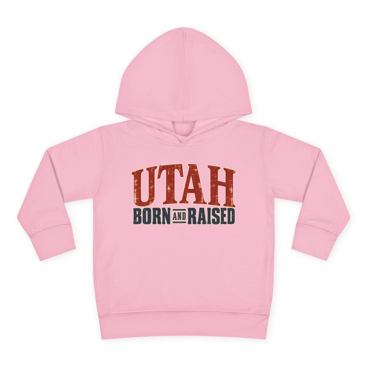 Utah Born and Raised Premium Heritage Unisex Toddler Pullover Fleece Hoodie