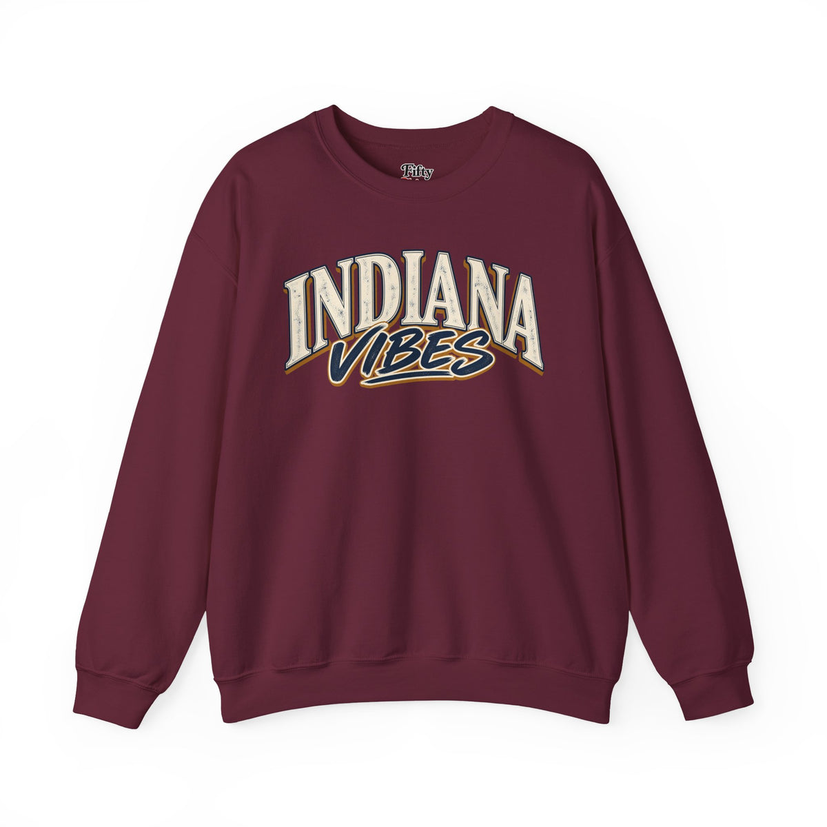 Indiana Vibes Unisex Crewneck Sweatshirt State Name Graphic
