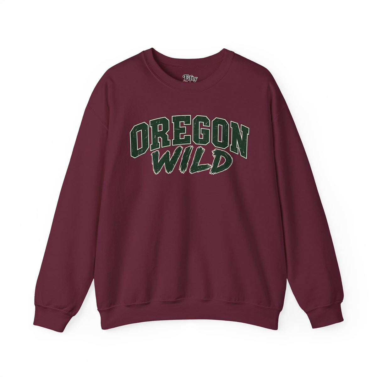 Oregon Wild Unisex Crewneck Sweatshirt State Name Graphic