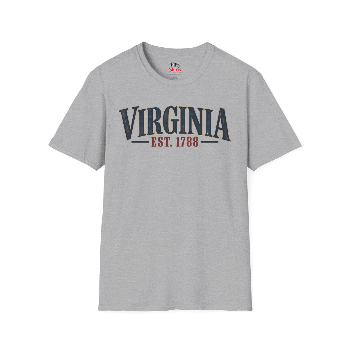 Virginia Est 1788 Unisex Softstyle T Shirt State Name Graphic Tee