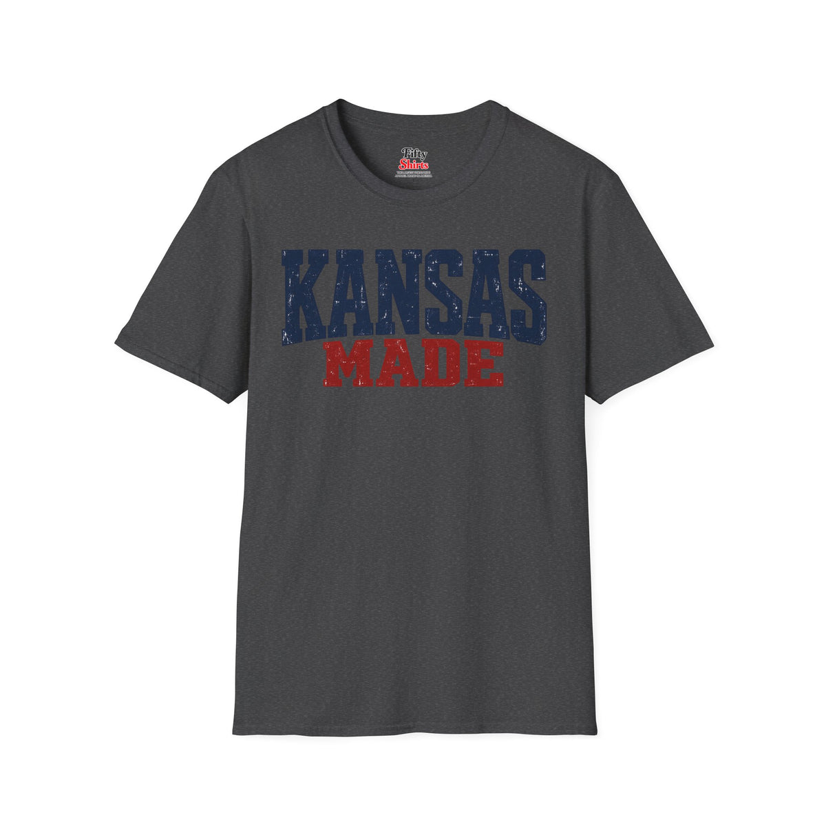 Kansas Made Unisex Softstyle T Shirt State Name Graphic Tee