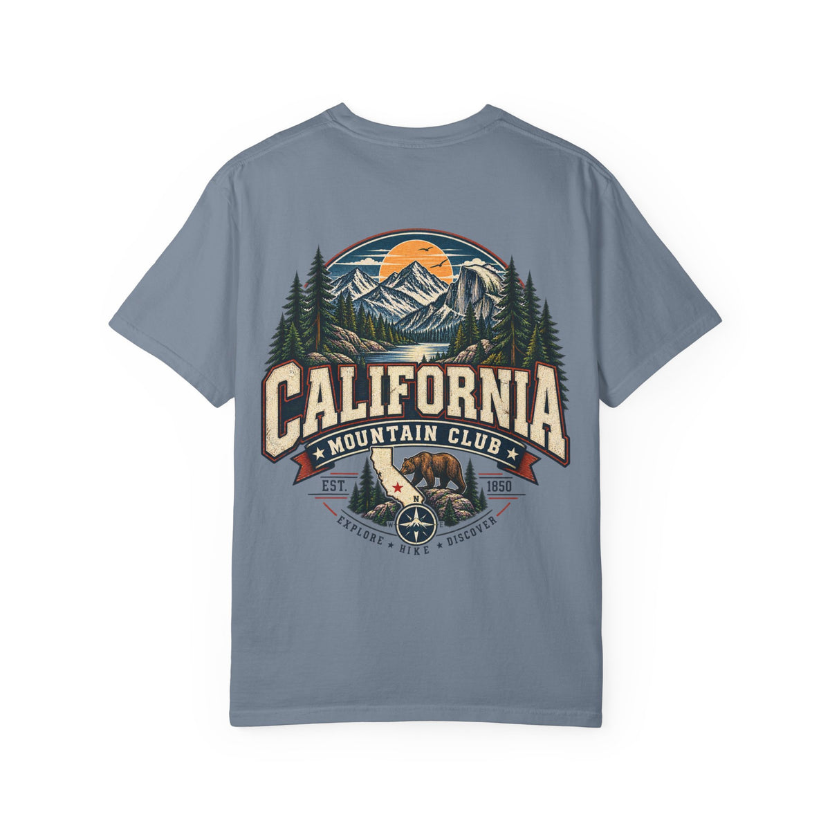 California Mountain Club Unisex Comfort Color 1717 Streetwear Graphic Tee