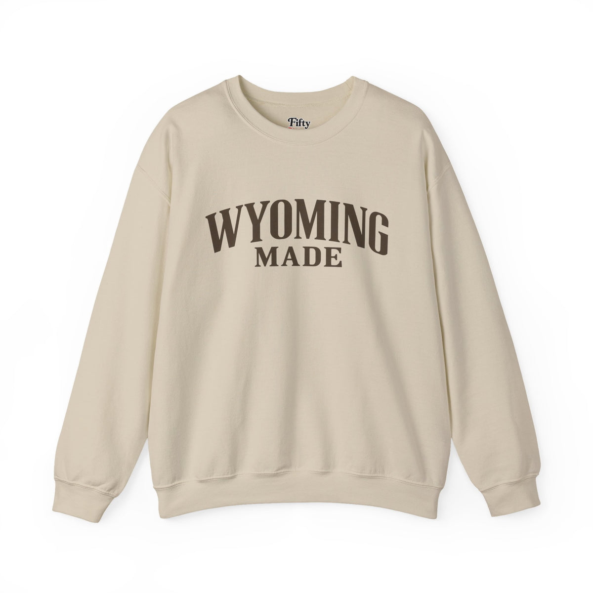 Wyoming Made Unisex Crewneck Sweatshirt State Name Graphic
