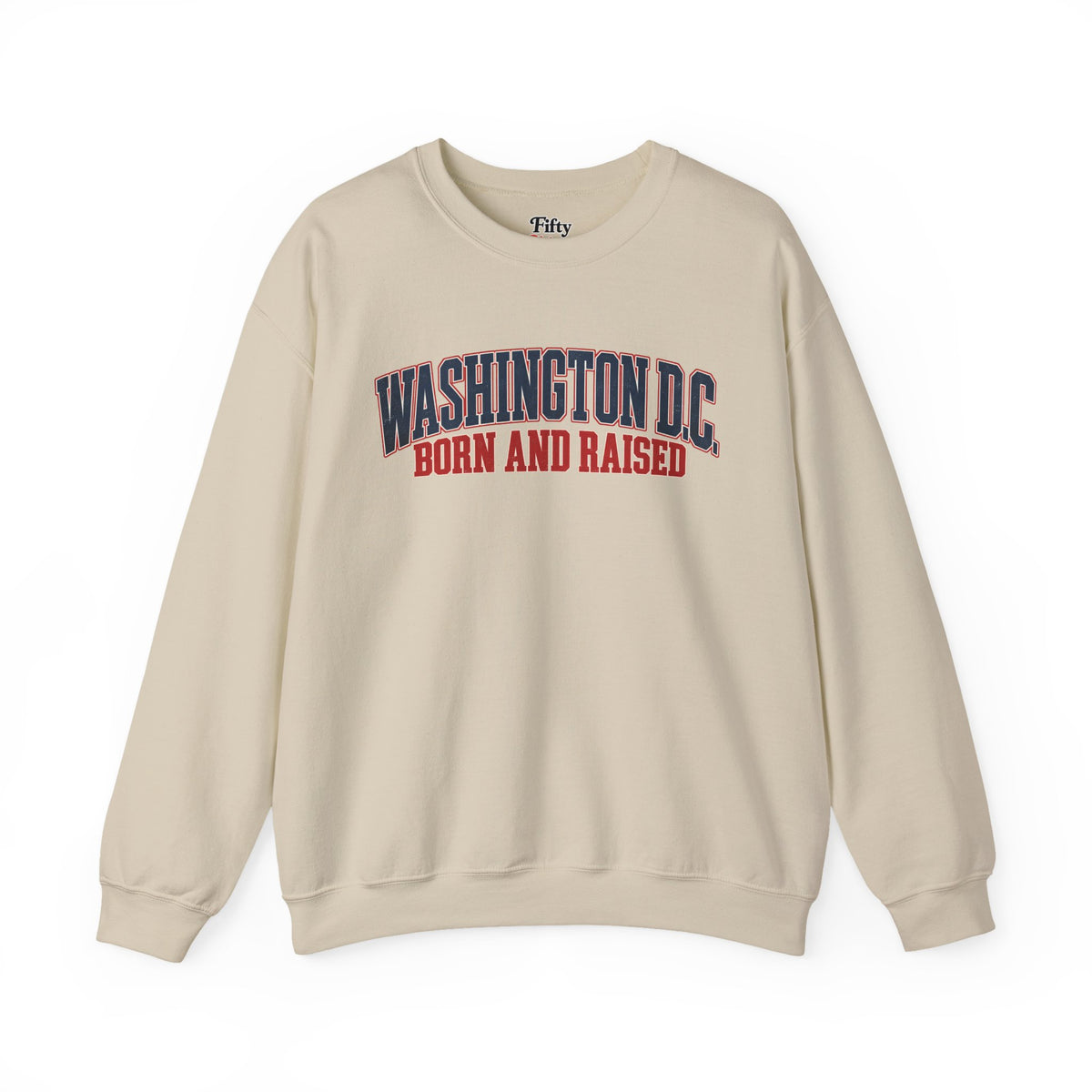 Washington DC Born and Raised Vintage Americana Unisex Sweatshirt Graphic
