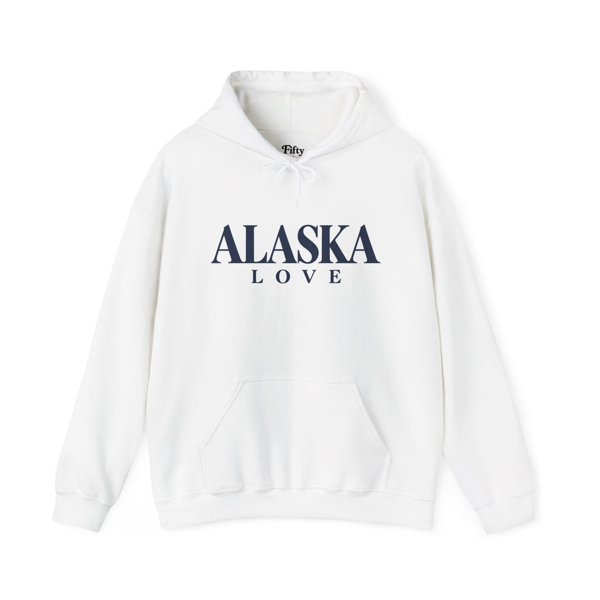 Alaska Love Unisex Hoodie State Name Graphic
