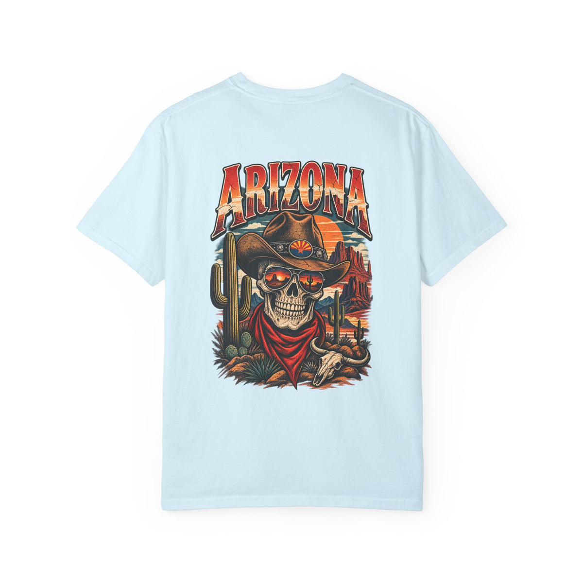 Arizona Skull Desert Unisex Comfort Color 1717 Streetwear Graphic Tee