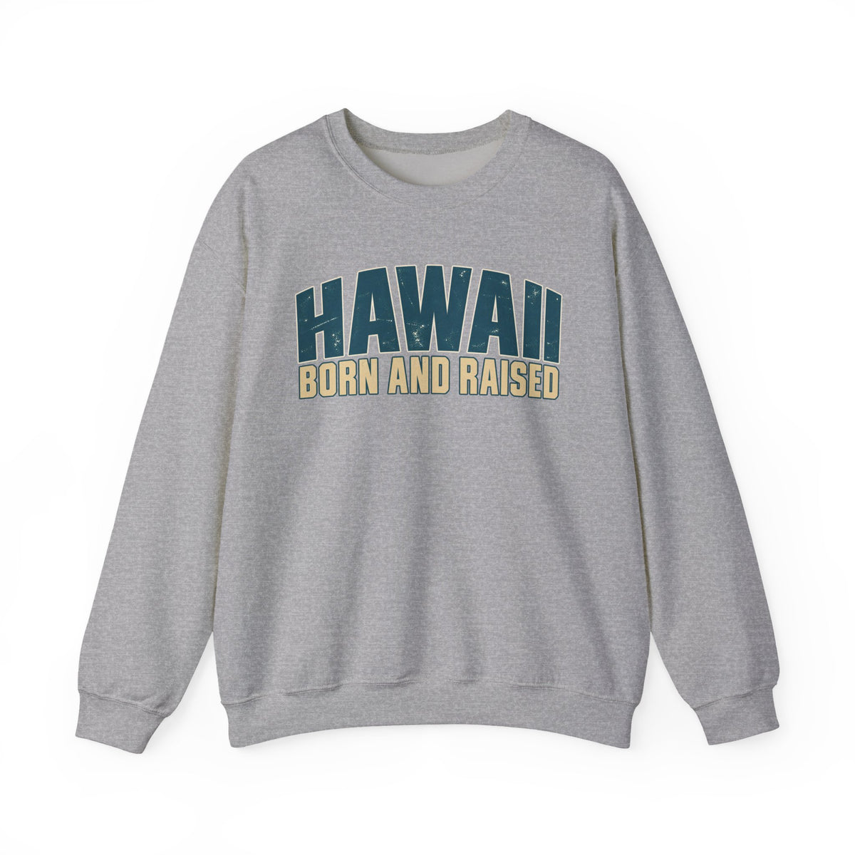 Hawaii Born and Raised Premium Surf Unisex Sweatshirt Graphic