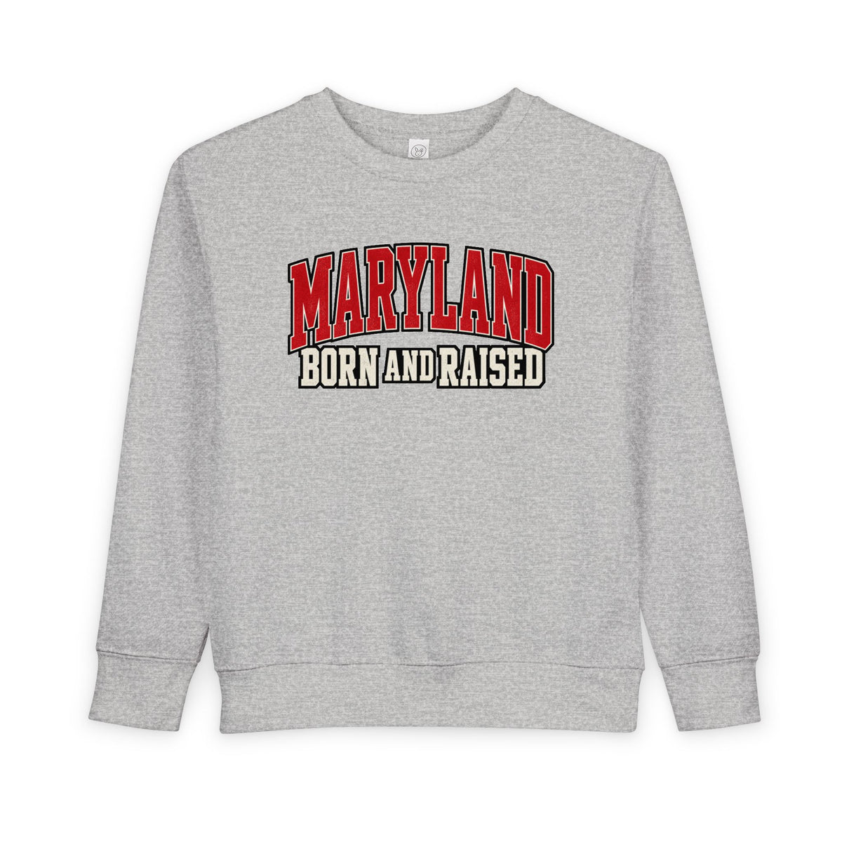 Maryland Born and Raised Bold Athletic Unisex Toddler Sweatshirt
